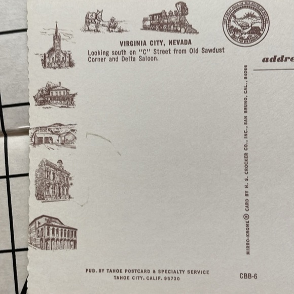 Vintage postcards ca1960/1970 Reno, Lake Tahoe, Virginia City/Old Mine Headframe - Picture 9 of 12